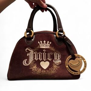 Juicy Couture Brown Suede Dome Handbag